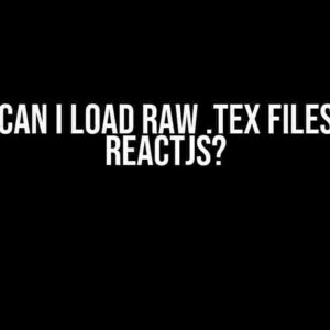 How Can I Load Raw .Tex Files into ReactJS?