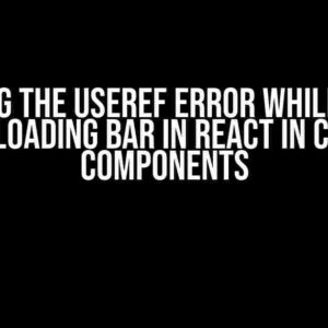 Solving the useRef Error While Using Top Loading Bar in React in Class Components